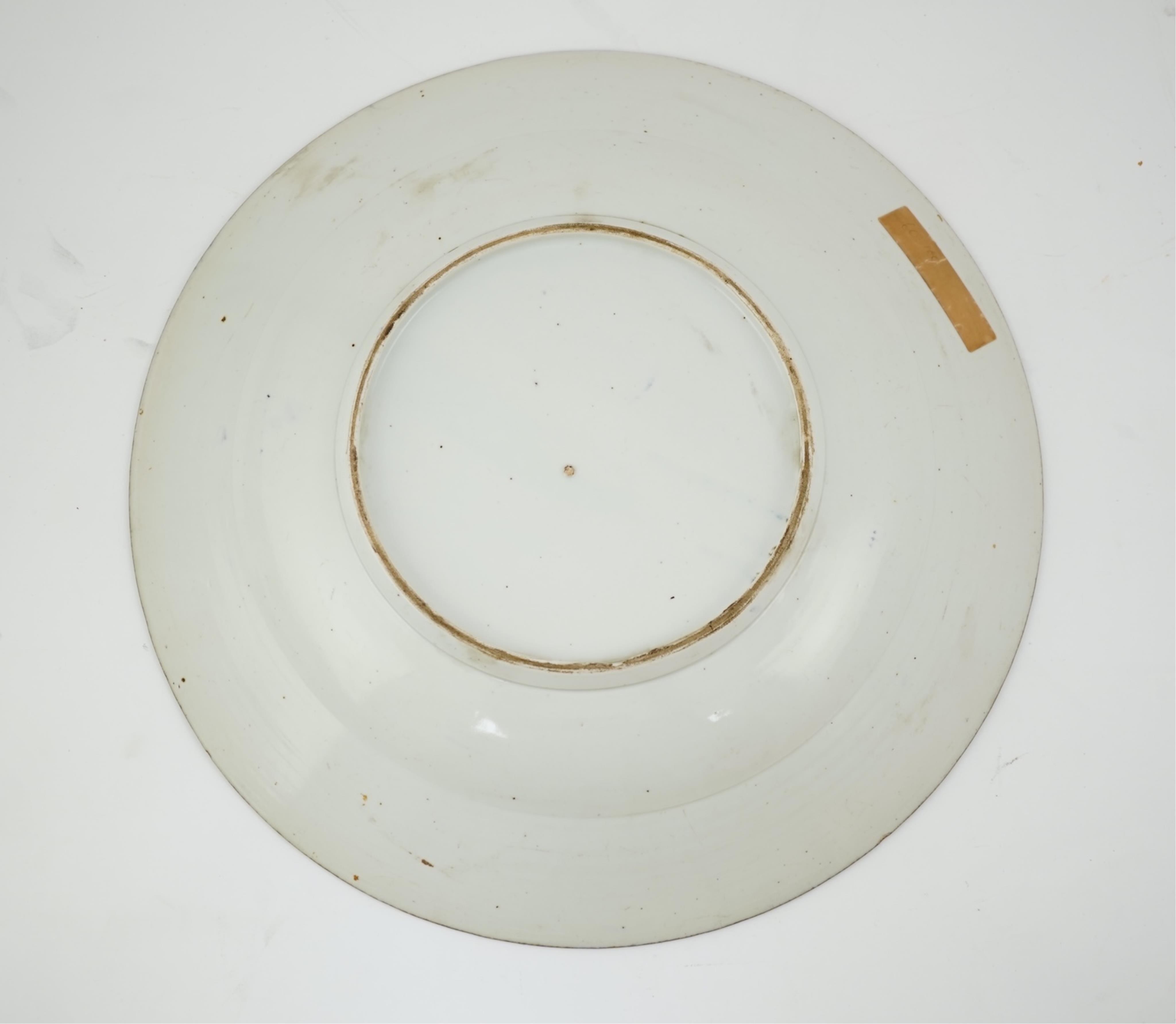 A good Japanese Arita blue and white dish, Genroku period (1688-1704)
